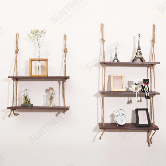 3 Tier Wood Wall Mount Shelf Stand Storage Book Shelves Display Rack Shelving Bracket Bathroom