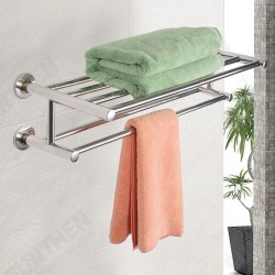 304 Stainless Steel Double Tiers Towel Rail Rack Shelf Wall Mounted Bathroom 304 Stainless Steel Double Tiers Towel Rail Rack Shelf Wall Mounted Bathroom