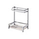 304 Stainless Steel Rack Shelf Double Layers Storage Drying Bowl for Kitchen Dishes Arrangement