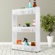 3/4 Layers Multi-function Rack Shelf Portable Cart Storage for Kitchen Bathroom Arrangement