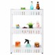 3/4 Layers Multi-function Rack Shelf Portable Cart Storage for Kitchen Bathroom Arrangement