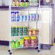 3/4 Layers Multi-function Shelf Portable Cart Wheels for Household Kitchen Items Storage