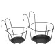 3PCS Metal Flower Holder Stand Hanging Pot Basket Plant Garden Wall Storage Rack