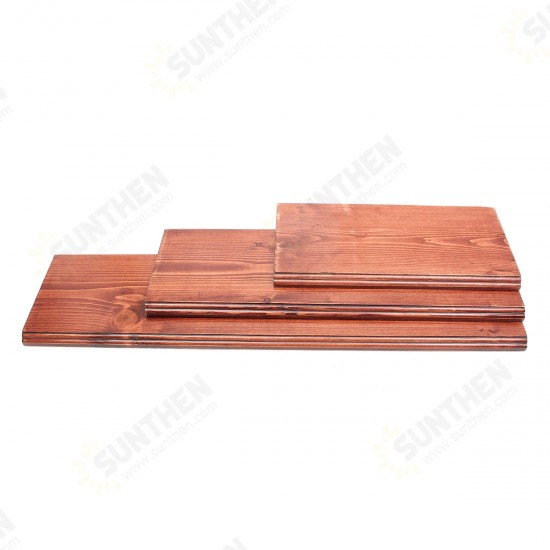 3Pcs 40+60+80cm Wooden Board Shelves Wall Mount Floating Shelf Display Bracket Waterproof Decor