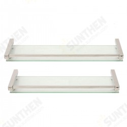 40/50/60CM Modern Bathroom Glass Shower Caddy Storage Shelf Wall Mounted Brass Base & Glass Tier 40/50/60CM Modern Bathroom Glass Shower Caddy Storage Shelf Wall Mounted Brass Base & Glass Tier