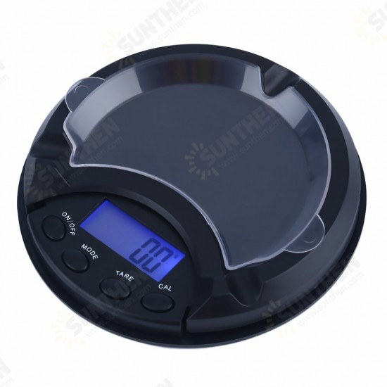 500g/0.1g LCD Electronic Digital Precise Pocket Scale Ashtray Balance Pocket Jewelry Gold Diam