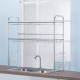 64/74/84/94cm Stainless Steel Rack Shelf Double Layers Storage for Kitchen Dishes Arrangement