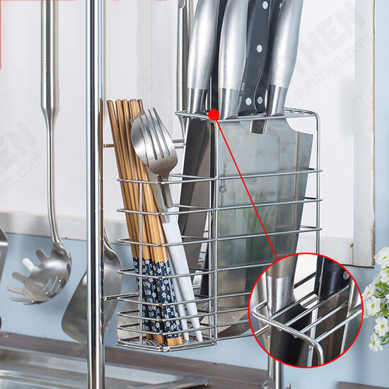 64/74/84/94cm Stainless Steel Rack Shelf Double Layers Storage for Kitchen Dishes Arrangement