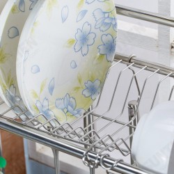 64/74/84cm Double Layer Stainless Steel Rack Shelf Storage for Kitchen Dishes Arrangement 64/74/84cm Double Layer Stainless Steel Rack Shelf Storage for Kitchen Dishes Arrangement