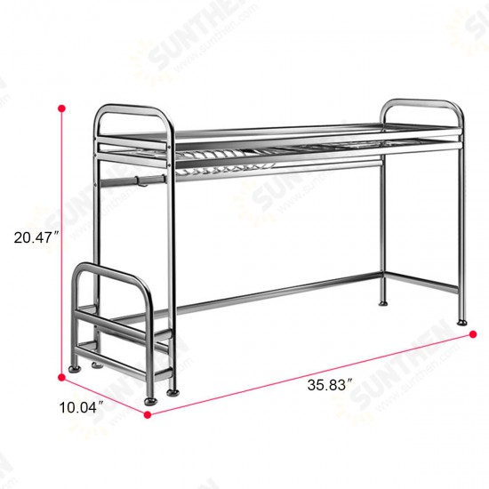 66cm/91cm Stainless Steel Over Sink Dish Drying Rack Storage Multifunctional Arrangement for Kitchen Counter