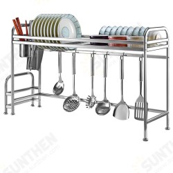 66cm/91cm Stainless Steel Over Sink Dish Drying Rack Storage Multifunctional Arrangement for Kitchen Counter 66cm/91cm Stainless Steel Over Sink Dish Drying Rack Storage Multifunctional Arrangement for Kitchen Counter