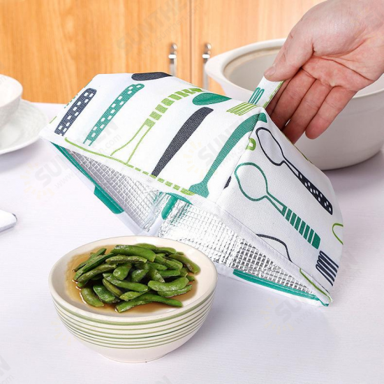 Aluminum Foil Food Cover Foldable Heat Preservation Insulation Vegetable Dishes Table Dust Cover Kitchen Gadgets