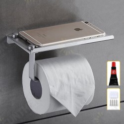 Aluminum toilet paper non perforated bracket with telephone stand wall mounted bathroom accessory tissue roll dispenser matte finish Aluminum toilet paper non perforated bracket with telephone stand wall mounted bathroom accessory tissue roll dispenser matte finish