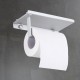 Aluminum Toilet Paper Punch Free Holder With Phone Shelf Wall Mounted Bathroom Accessories Tissues Roll Dispenser Matte