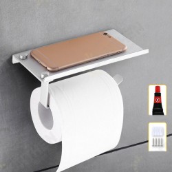 Aluminum toilet paper non perforated bracket with telephone stand wall mounted bathroom accessory tissue roll dispenser matte finish Aluminum toilet paper non perforated bracket with telephone stand wall mounted bathroom accessory tissue roll dispenser matte finish