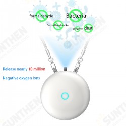 Wearable Air Purifier Necklace Mini Portable USB Air Cleaner Negative Eliminate Haze Bacteria Low Noise Air Freshener Wearable Air Purifier Necklace Mini Portable USB Air Cleaner Negative Eliminate Haze Bacteria Low Noise Air Freshener
