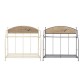 Brown / White 2-layers Metal Iron Storage Rack Decorative Storage Shelf