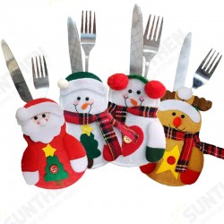 Christmas Tableware Knife Fork Holders Santa Clothes Style Fork Bags Cover Suit Christmas Festival Christmas Tableware Knife Fork Holders Santa Clothes Style Fork Bags Cover Suit Christmas Festival