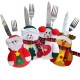 Christmas Tableware Knife Fork Holders Santa Clothes Style Fork Bags Cover Suit Christmas Festival