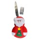 Christmas Tableware Knife Fork Holders Santa Clothes Style Fork Bags Cover Suit Christmas Festival