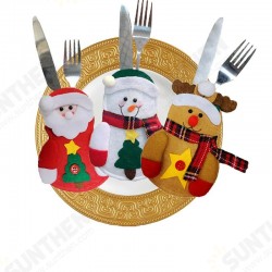 Christmas Tableware Knife Fork Holders Santa Clothes Style Fork Bags Cover Suit Christmas Festival Christmas Tableware Knife Fork Holders Santa Clothes Style Fork Bags Cover Suit Christmas Festival