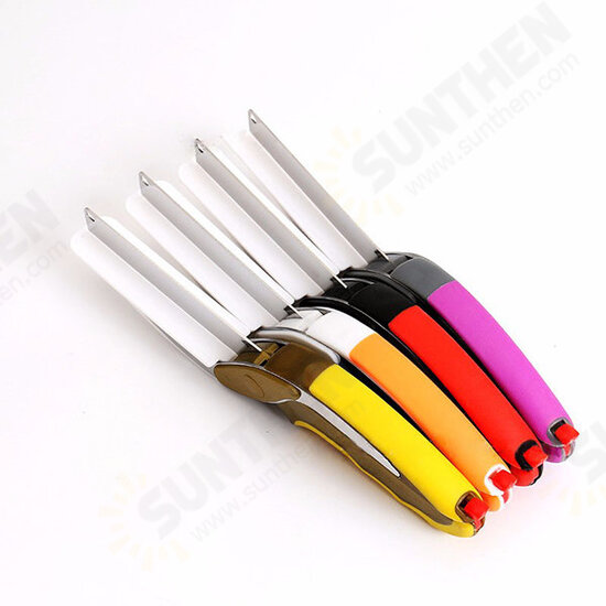 Colorful 2 In1 Vegetable Food Scissor And Cutting Board Stainless Steel Cutter Knife