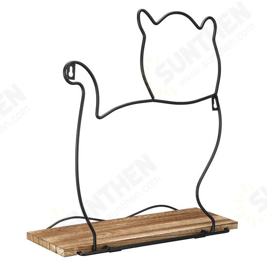 Creative Animal Type Wall Hanging Iron Shelf Storage Rack Home Kitchen Organizer