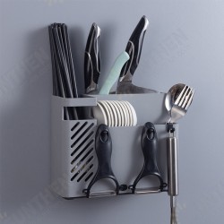 Creative Multifunction Kitchen Storage Organization Drain Chopstick Cage Wall Mounted Spoon Fork Racks Holder Creative Multifunction Kitchen Storage Organization Drain Chopstick Cage Wall Mounted Spoon Fork Racks Holder