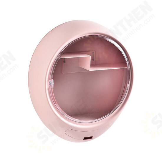 Creative Wall Mounted Cosmetic Storage Box Dust Proof Bathroom Toilet Wall Mounted Punch Skin Care Product Rack