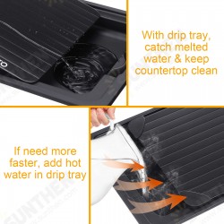 Defrosting Tray Thawing Plate Frozen Food Faster and Safer Way to Defrost Meat or Frozen Food Plate Defrosting Tray Thawing Plate Frozen Food Faster and Safer Way to Defrost Meat or Frozen Food Plate