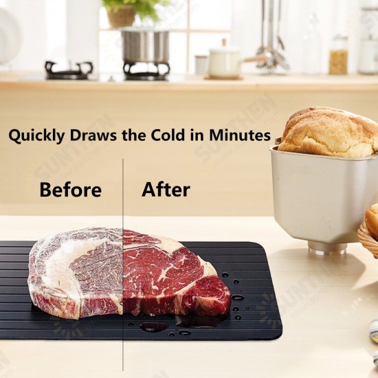 Defrosting Tray Thawing Plate Frozen Food Faster and Safer Way to Defrost Meat or Frozen Food Plate