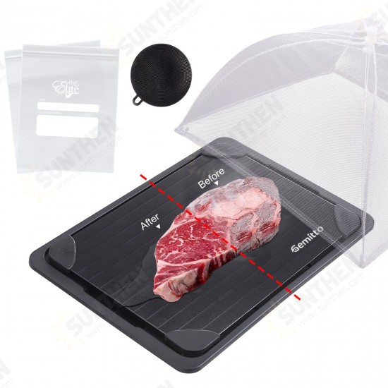 Defrosting Tray Thawing Plate Frozen Food Faster and Safer Way to Defrost Meat or Frozen Food Plate