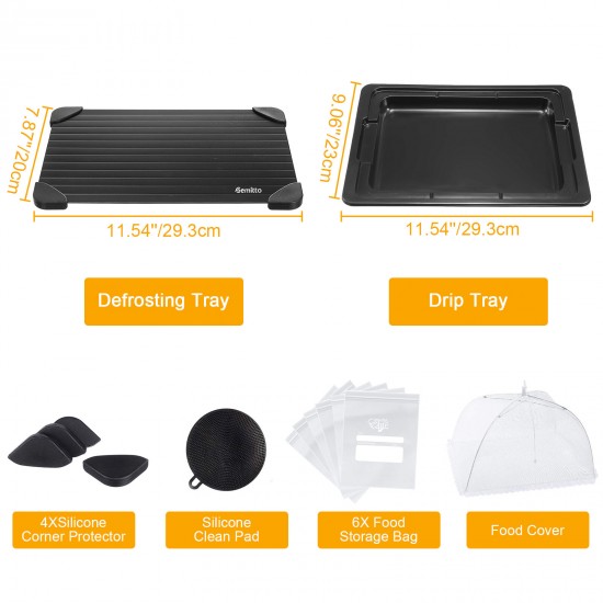 Defrosting Tray Thawing Plate Frozen Food Faster and Safer Way to Defrost Meat or Frozen Food Plate