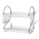 Dish Drying Rack 2 Tier Dish Rack with Utensil Holder Cup Holder and Dish Drainer for Kitchen Counter