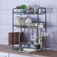 Double Layer Shelf Dish Stainless Holder Steel Sink Drain Rack Kitchen Cutlery Drying Drainer Kitchen Storage Rack