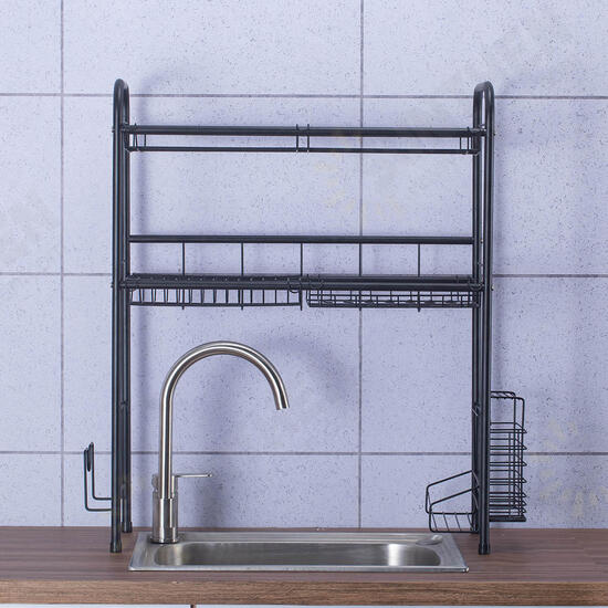 Double Layer Shelf Dish Stainless Holder Steel Sink Drain Rack Kitchen Cutlery Drying Drainer Kitchen Storage Rack