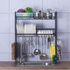 Double Layer Shelf Dish Stainless Holder Steel Sink Drain Rack Kitchen Cutlery Drying Drainer Kitchen Storage Rack