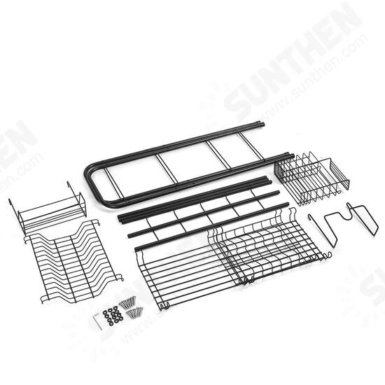 Double Layer Shelf Dish Stainless Holder Steel Sink Drain Rack Kitchen Cutlery Drying Drainer Kitchen Storage Rack