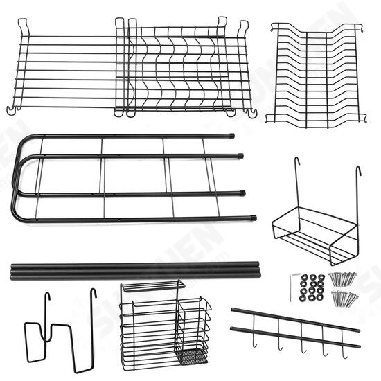 Double Layer Shelf Dish Stainless Holder Steel Sink Drain Rack Kitchen Cutlery Drying Drainer Kitchen Storage Rack