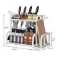 Double Layer Spice Jar Rack Storage Shelf Pantry Kitchen Cabinet Cupboard Holder