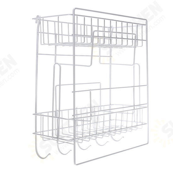 Five Tiers Steel Over Sink Dish Drying Rack Storage Multifunctional Arrangement for Kitchen Counter