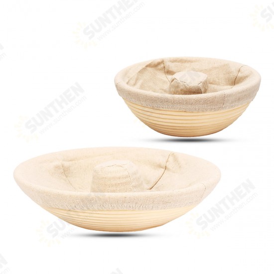 Handmade Round Oval Banneton Bortform Rattan Storage Baskets Bread Dough Proofing Liner