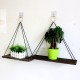 Hanging Shelf Storage Holder Plant Rack Wooden Bedroom Wall Mounted Organizer