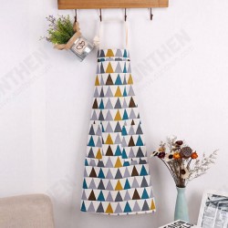Cotton Sleeveless Apron Triangular Lattice Kitchen Cooking Simple Aprons Cotton Linen Cotton Sleeveless Apron Triangular Lattice Kitchen Cooking Simple Aprons Cotton Linen