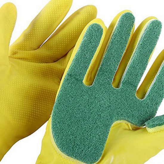 Creative Home Washing Cleaning Gloves Cooking Glove Garden Kitchen Sponge Fingers Rubber