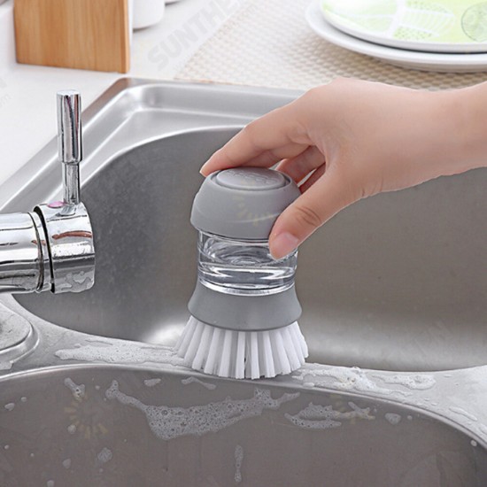 Household Kitchen Washing Utensils Pot Dish Brush with Liquid Washing Soap Dispenser Pot Brush Dish Brushes Cleaning Tool