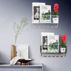 Industrial Metal Wire Wood Wall Shelf Rack Modern Loft Dorm Storage Shelf Industrial Metal Wire Wood Wall Shelf Rack Modern Loft Dorm Storage Shelf