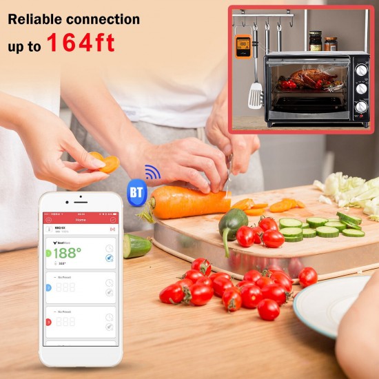 KC-520 Six Channel Professional Edition bluetooth Barbecue Thermometer Digital Oven Thermome