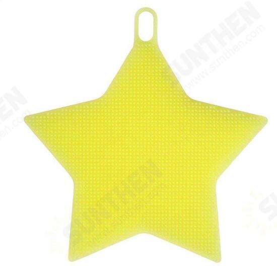 KC-SC41 Multi-function Star Shape Silicone Dish Cleaning Brush Scrubber Heat Resistant Coaster