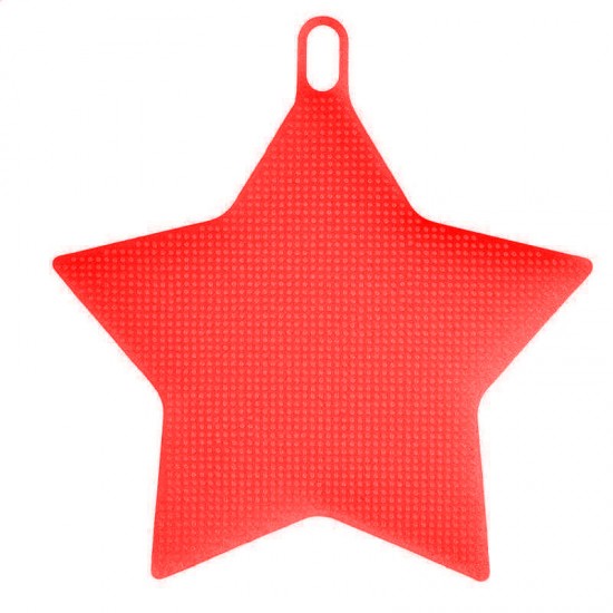 KC-SC41 Multi-function Star Shape Silicone Dish Cleaning Brush Scrubber Heat Resistant Coaster